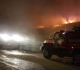 В Армавире ликвидирован крупный пожар на площади более 1100 кв м