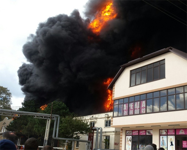 Крупный пожар в котельной в Туапсинском районе локализован