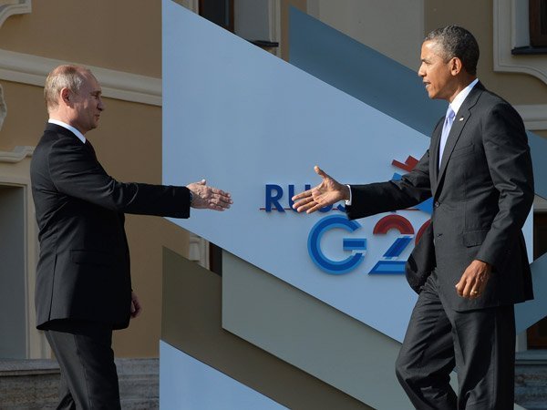 Неофициальная встреча Владимира Путина и Барака Обамы проходила около 20 минут