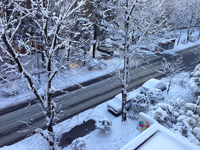 В Сочи жители из-за снежных заносов откзываются от личного транспорта