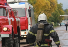 При въезде в Новороссийск загорелся пассажирский автобус