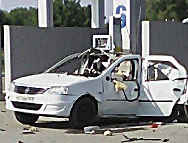 На газовой заправке в Армавире взорвался автомобиль