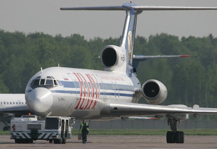 Уточнено число находящихся на борту развившегося Ту-154