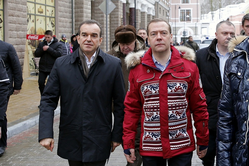 Медведев и Кондратьев оценили горнолыжную инфраструктуру Сочи