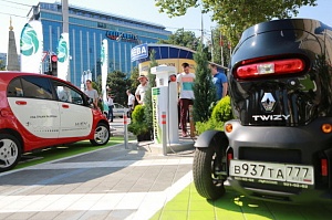 Первая стационарная зарядная станция для электромобилей открылась в Краснодаре