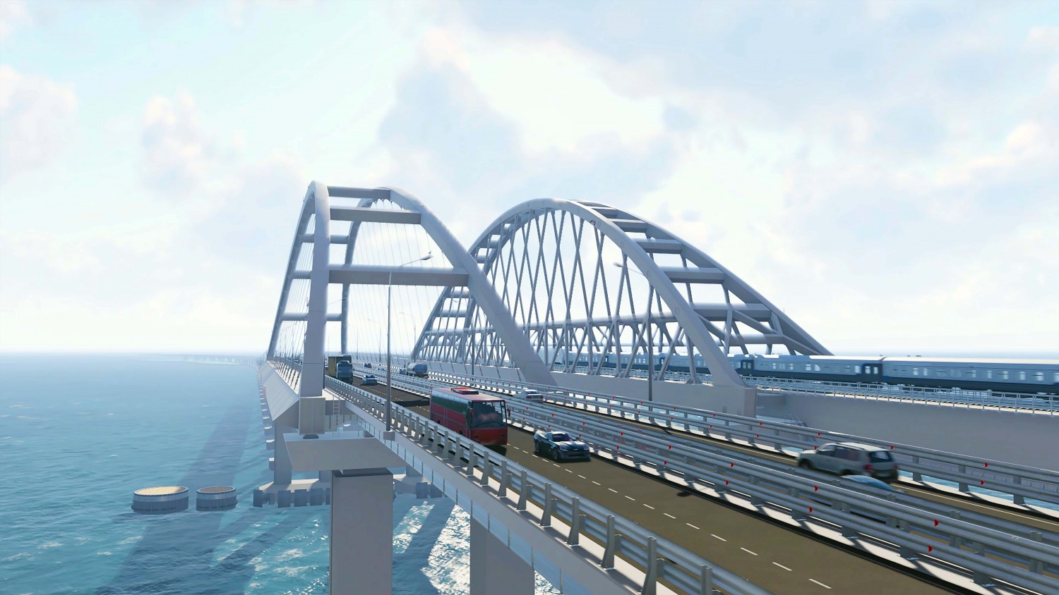 Операция по установке арки Крымского моста может начаться на сутки раньше