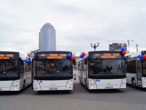 Автопарк Новороссийска пополнился новенькими автобусами ЛиАЗ